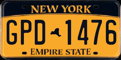 NY license plate GPD1476