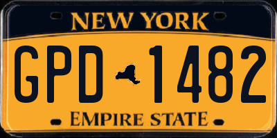 NY license plate GPD1482
