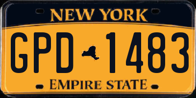 NY license plate GPD1483