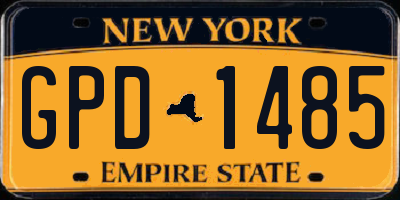 NY license plate GPD1485