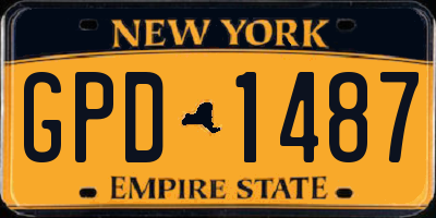 NY license plate GPD1487