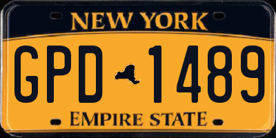 NY license plate GPD1489
