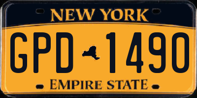 NY license plate GPD1490