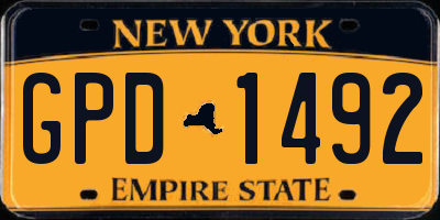 NY license plate GPD1492