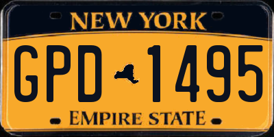 NY license plate GPD1495