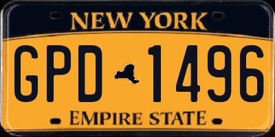 NY license plate GPD1496