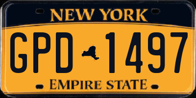 NY license plate GPD1497