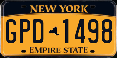 NY license plate GPD1498