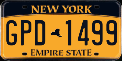 NY license plate GPD1499