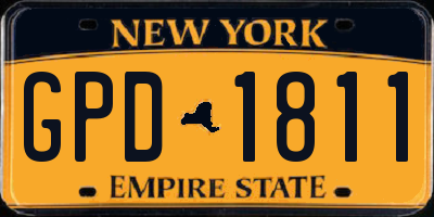 NY license plate GPD1811