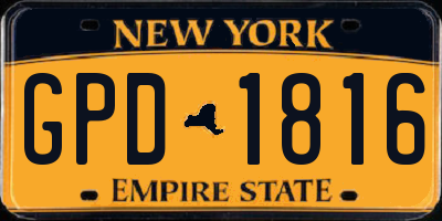 NY license plate GPD1816