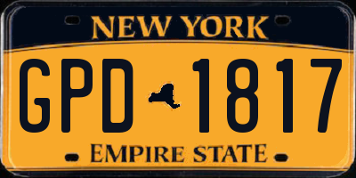 NY license plate GPD1817