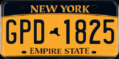 NY license plate GPD1825