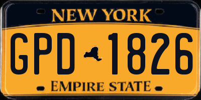 NY license plate GPD1826