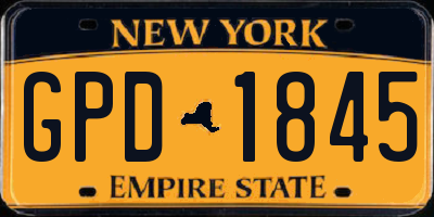 NY license plate GPD1845