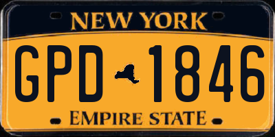 NY license plate GPD1846