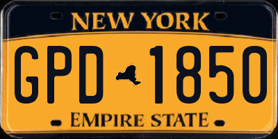 NY license plate GPD1850
