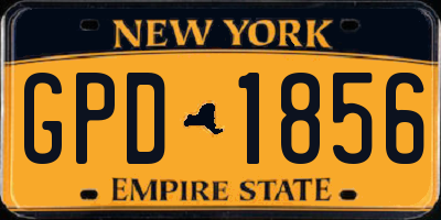 NY license plate GPD1856