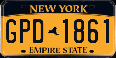 NY license plate GPD1861