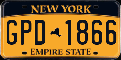 NY license plate GPD1866