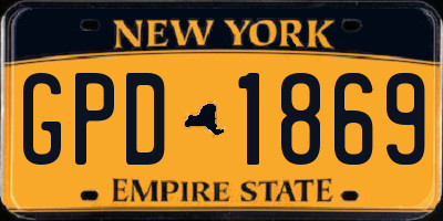 NY license plate GPD1869