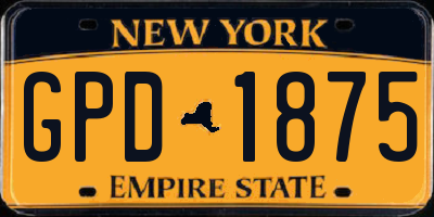 NY license plate GPD1875