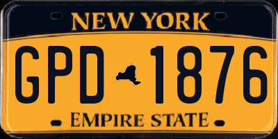 NY license plate GPD1876