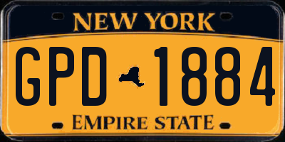NY license plate GPD1884