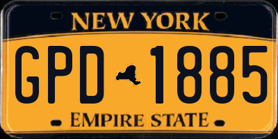 NY license plate GPD1885