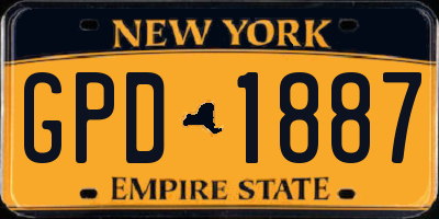 NY license plate GPD1887