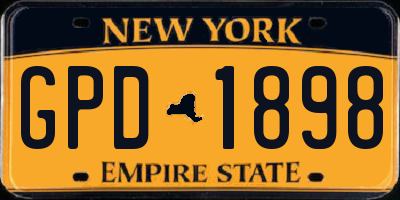 NY license plate GPD1898