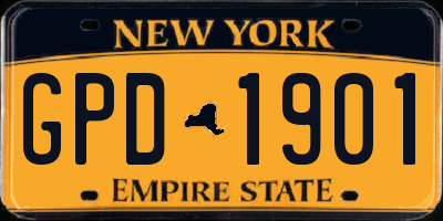 NY license plate GPD1901