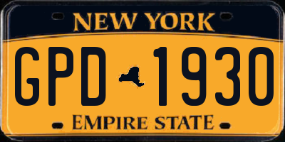 NY license plate GPD1930