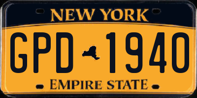NY license plate GPD1940