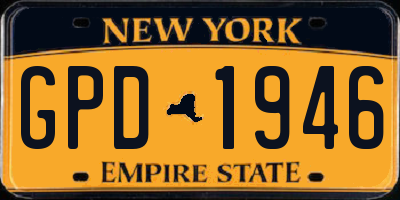 NY license plate GPD1946