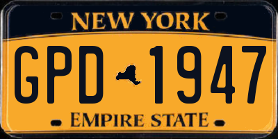 NY license plate GPD1947