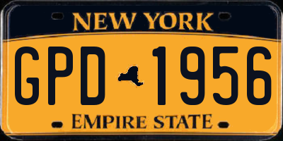NY license plate GPD1956
