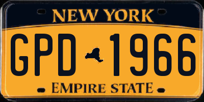NY license plate GPD1966