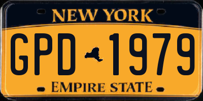 NY license plate GPD1979