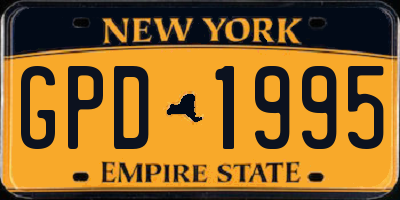 NY license plate GPD1995