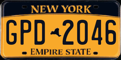NY license plate GPD2046