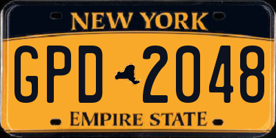 NY license plate GPD2048