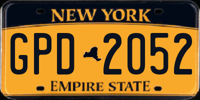 NY license plate GPD2052
