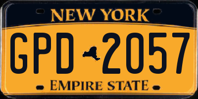 NY license plate GPD2057
