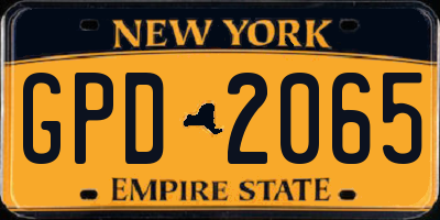 NY license plate GPD2065
