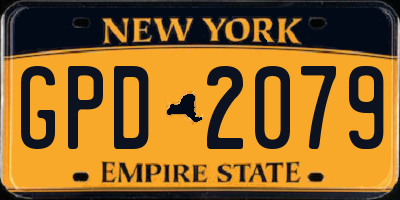 NY license plate GPD2079