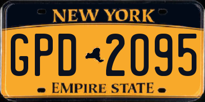 NY license plate GPD2095
