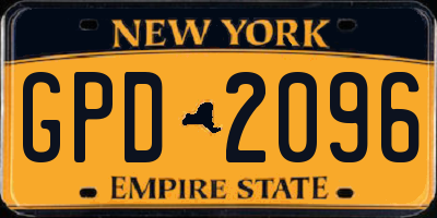 NY license plate GPD2096