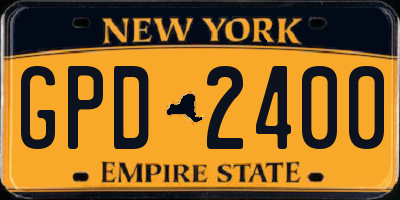 NY license plate GPD2400