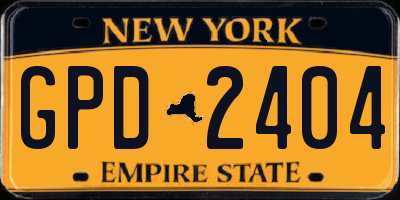 NY license plate GPD2404